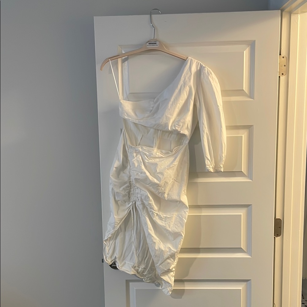 Sau Lee One Shoulder White Dress